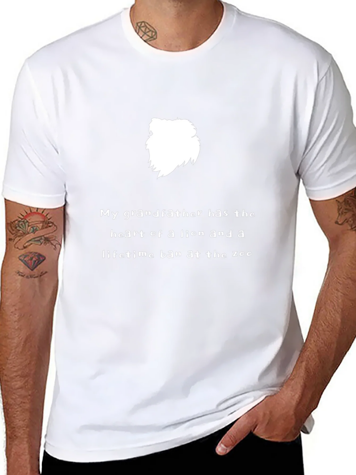 Lion Heart Grandfather Tee - Funny Zoo Ban Shirt product image 7