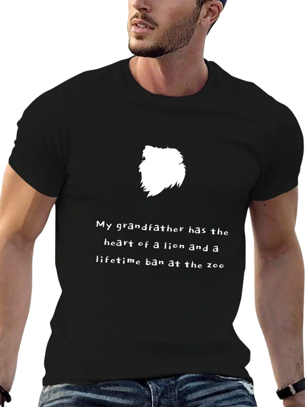 Lion Heart Grandfather Tee - Funny Zoo Ban Shirt product image 6