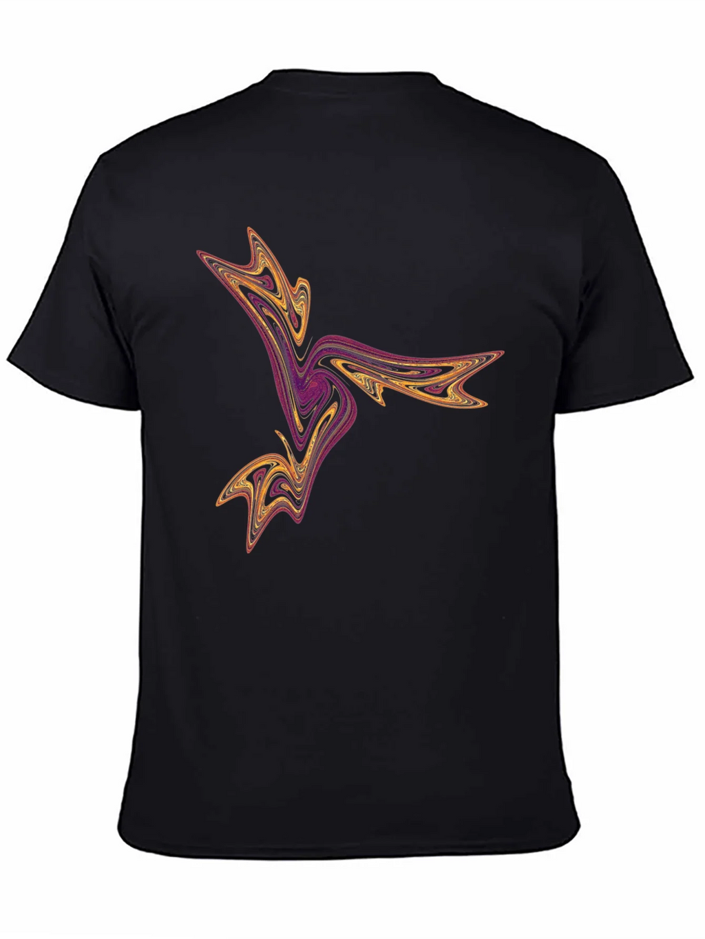 Abstract Swirl Graphic Tee - Black Casual T-Shirt product image 4