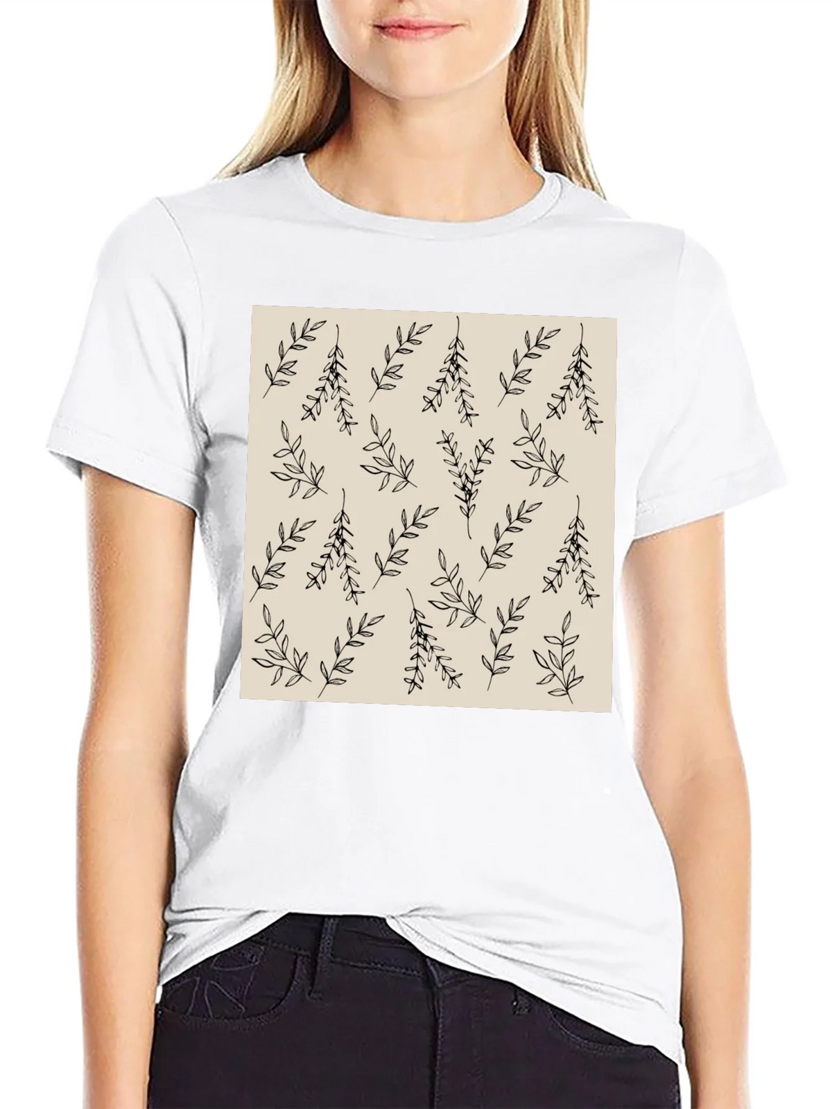 Botanical Print Crew Neck T-Shirt product image 8
