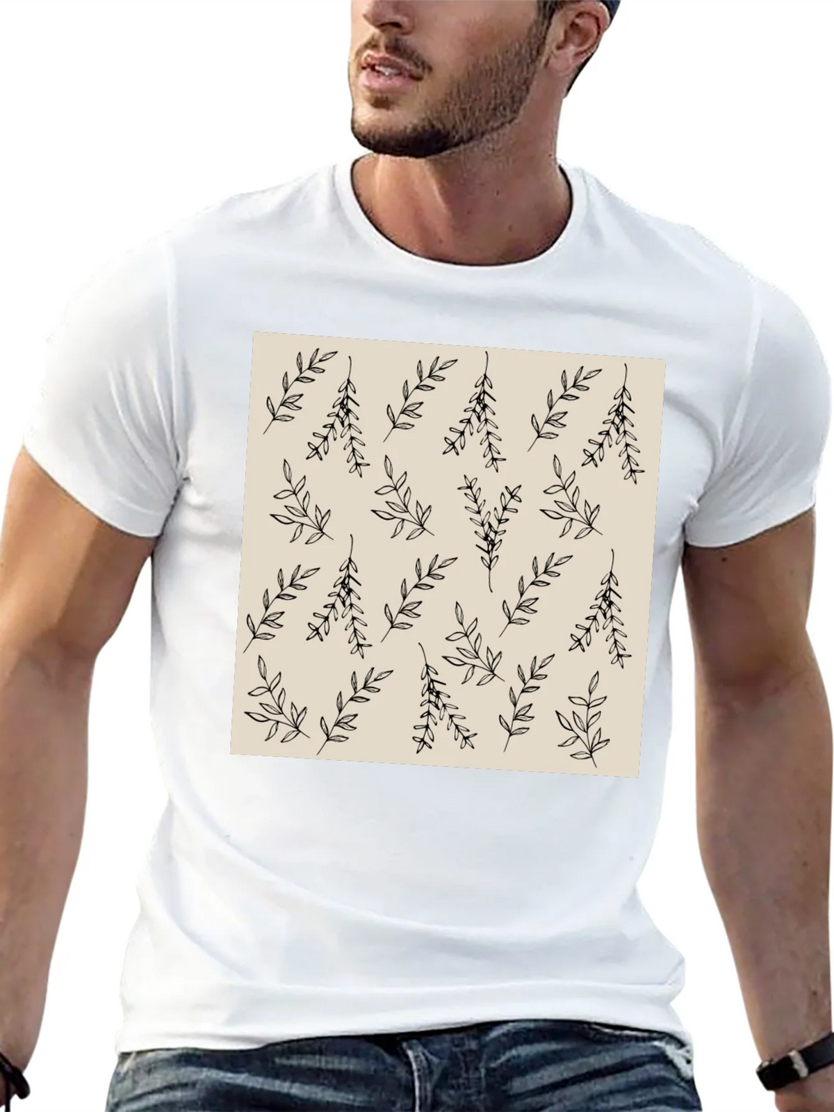 Botanical Print Crew Neck T-Shirt product image 12