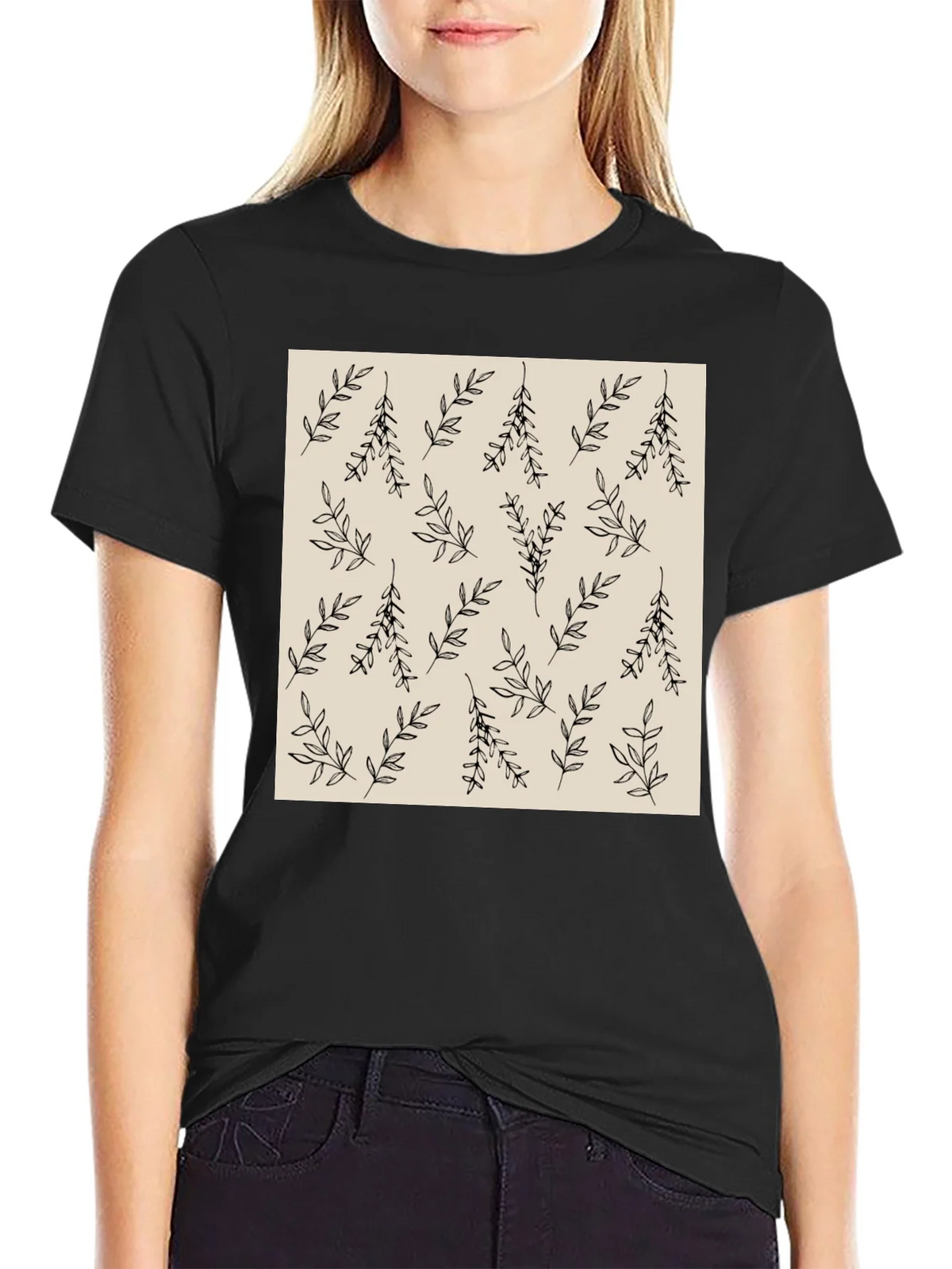 Botanical Print Crew Neck T-Shirt product image 2