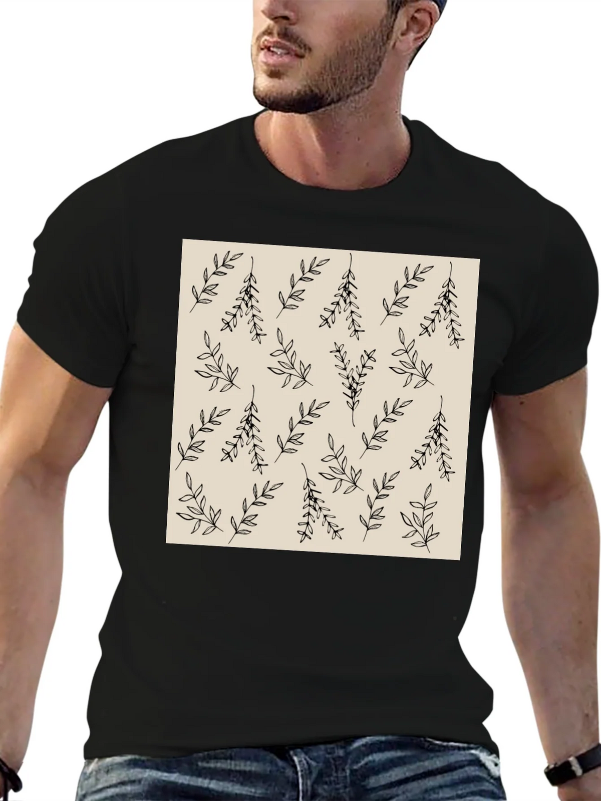 Botanical Print Crew Neck T-Shirt product image 6