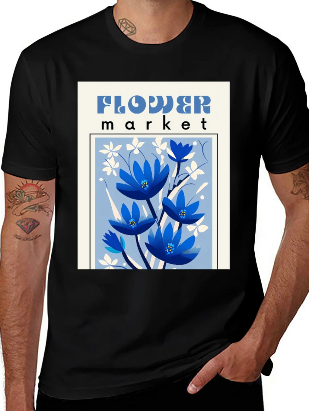Flower Market Graphic T-Shirt - Unisex Fashion Tee product image 1
