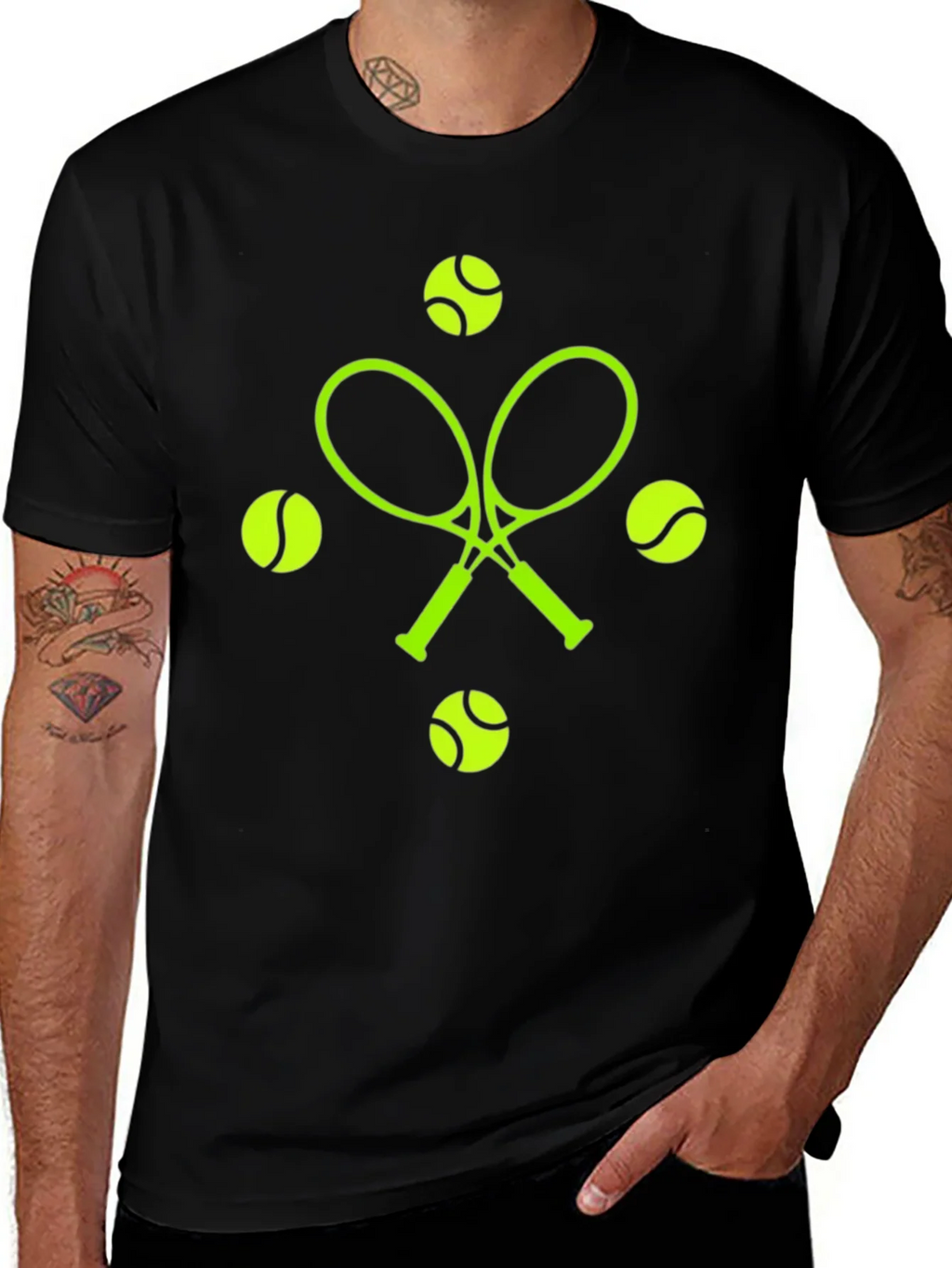 Tennis Racquets & Balls Graphic Tee product image 1