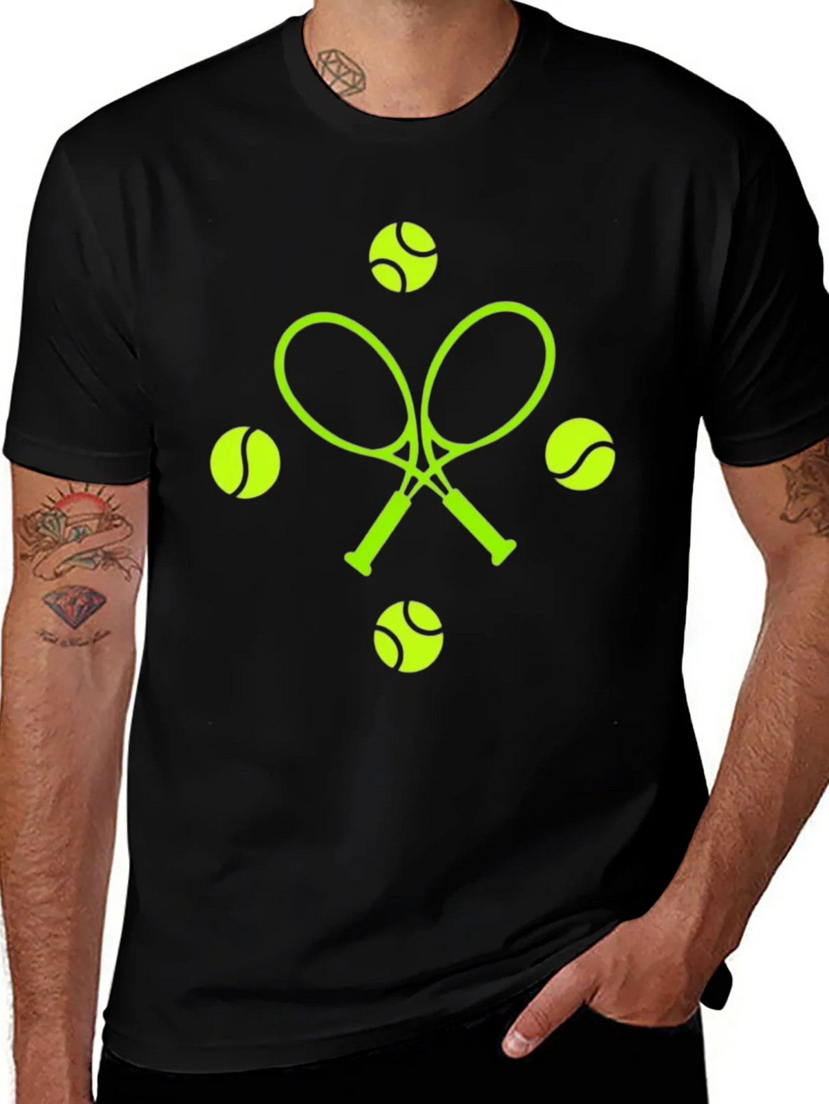 Tennis Racquets & Balls Graphic Tee product image 1