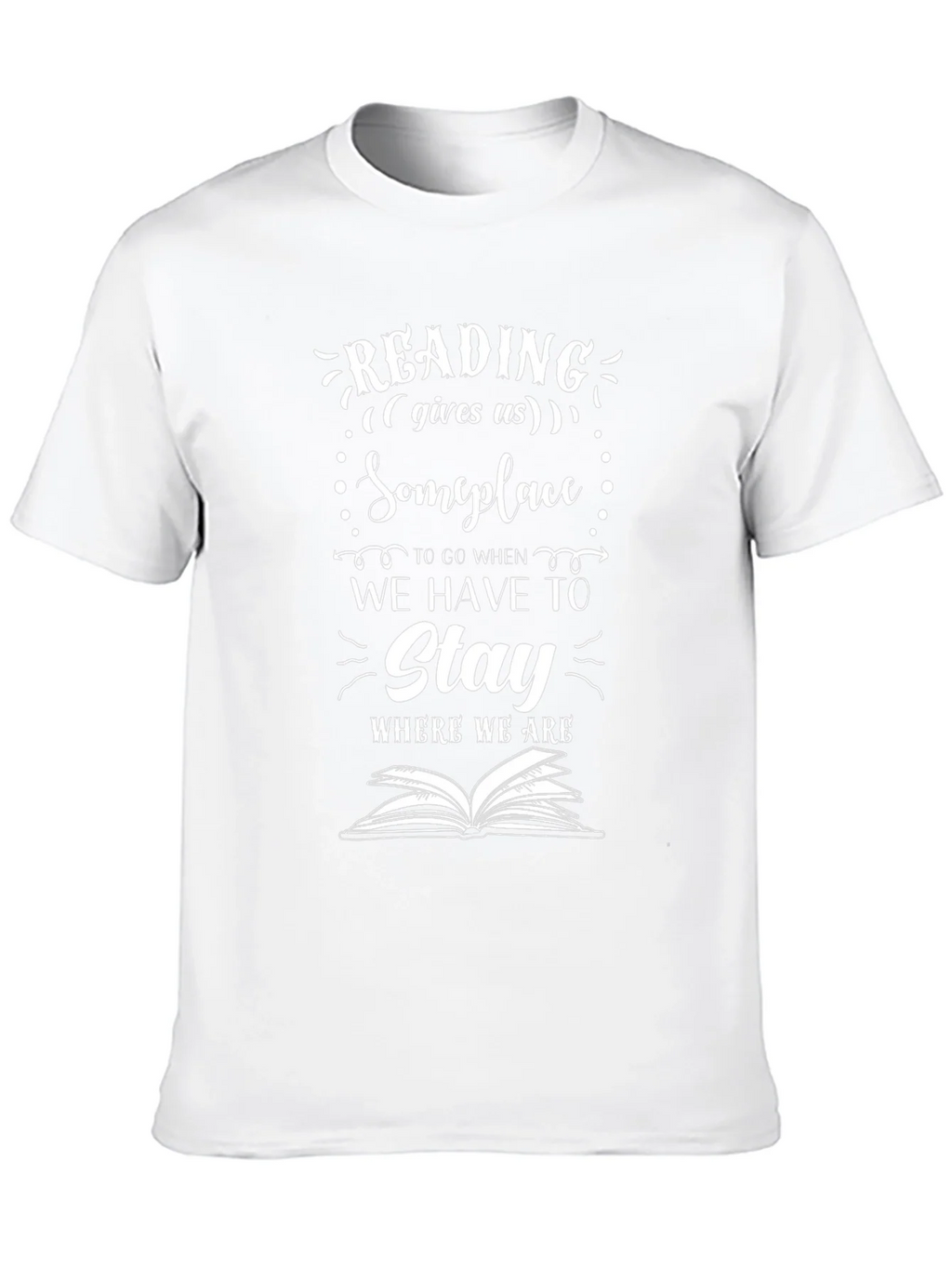 Reading Gives Us Someplace Black Graphic Tee product image 9