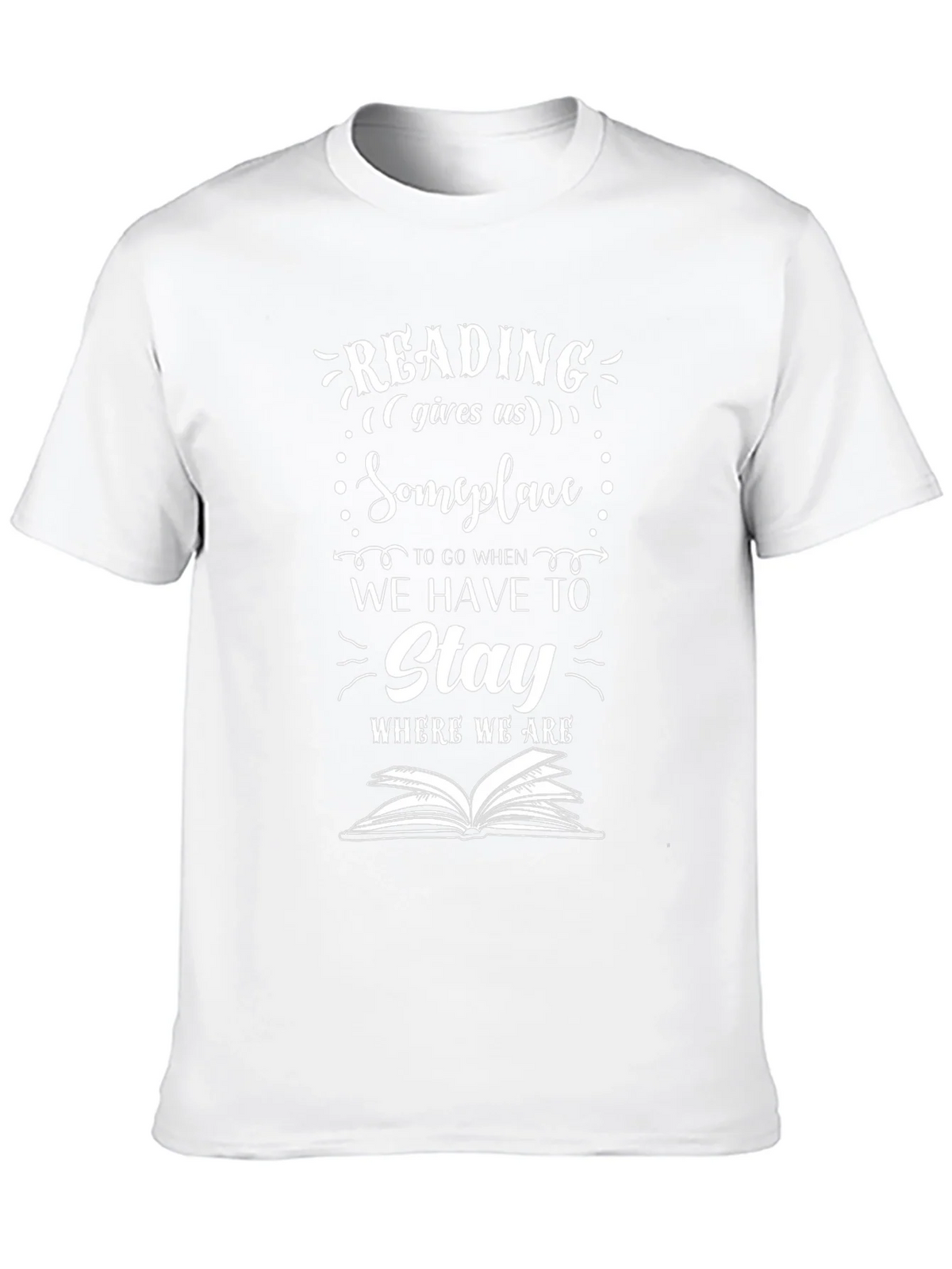 Reading Gives Us Someplace Black Graphic Tee product image 9