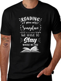 Reading Gives Us Someplace Black Graphic Tee product image 1