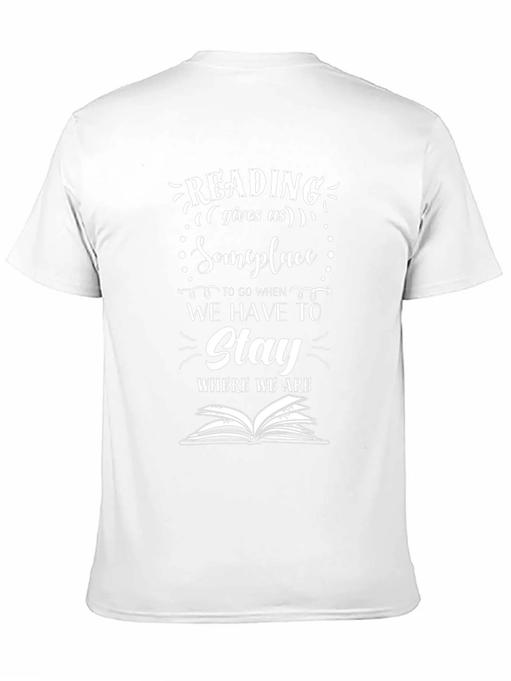 Reading Gives Us Someplace Black Graphic Tee product image 10