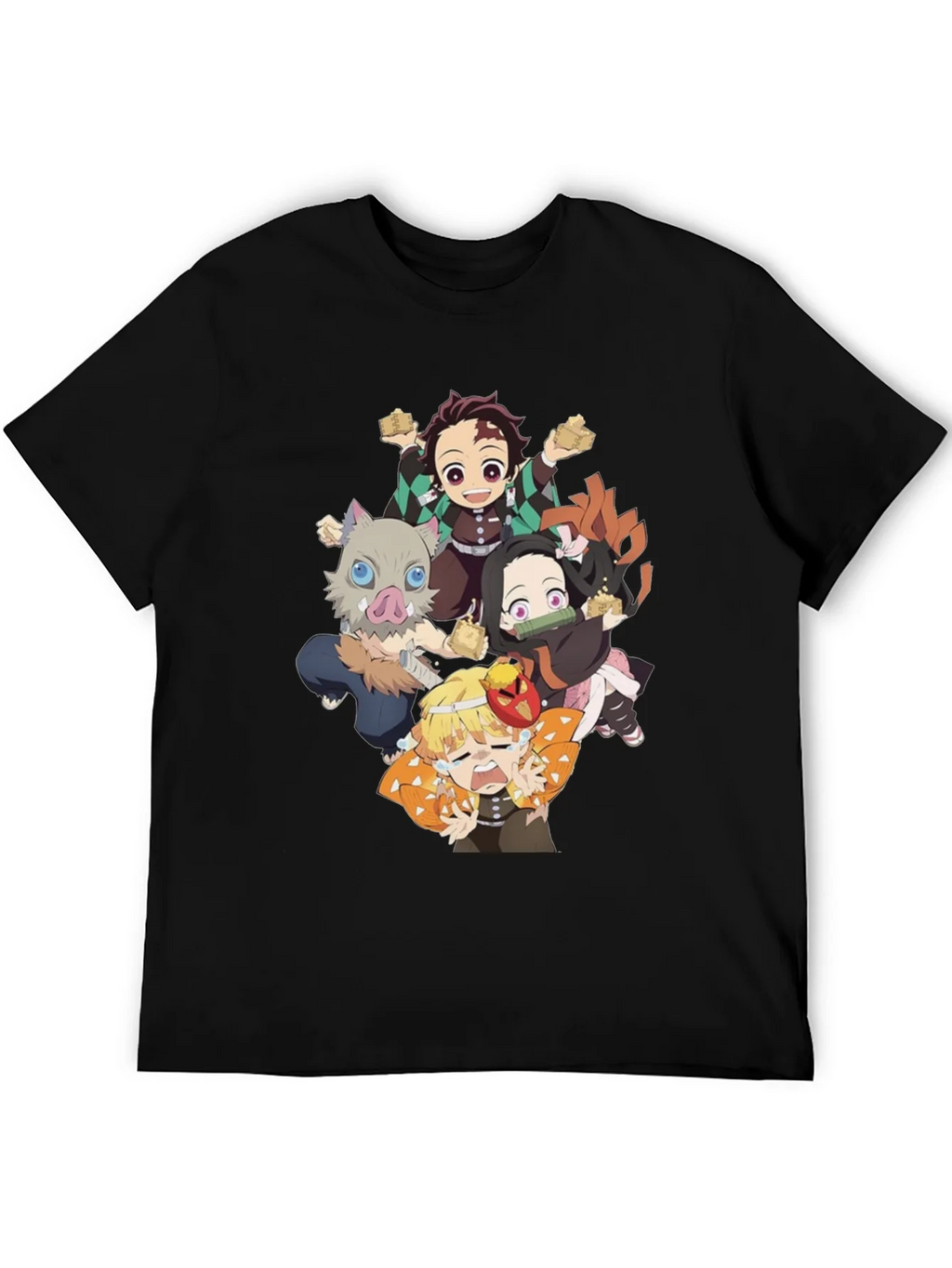 Anime Character Graphic Print Black T-Shirt product image 5