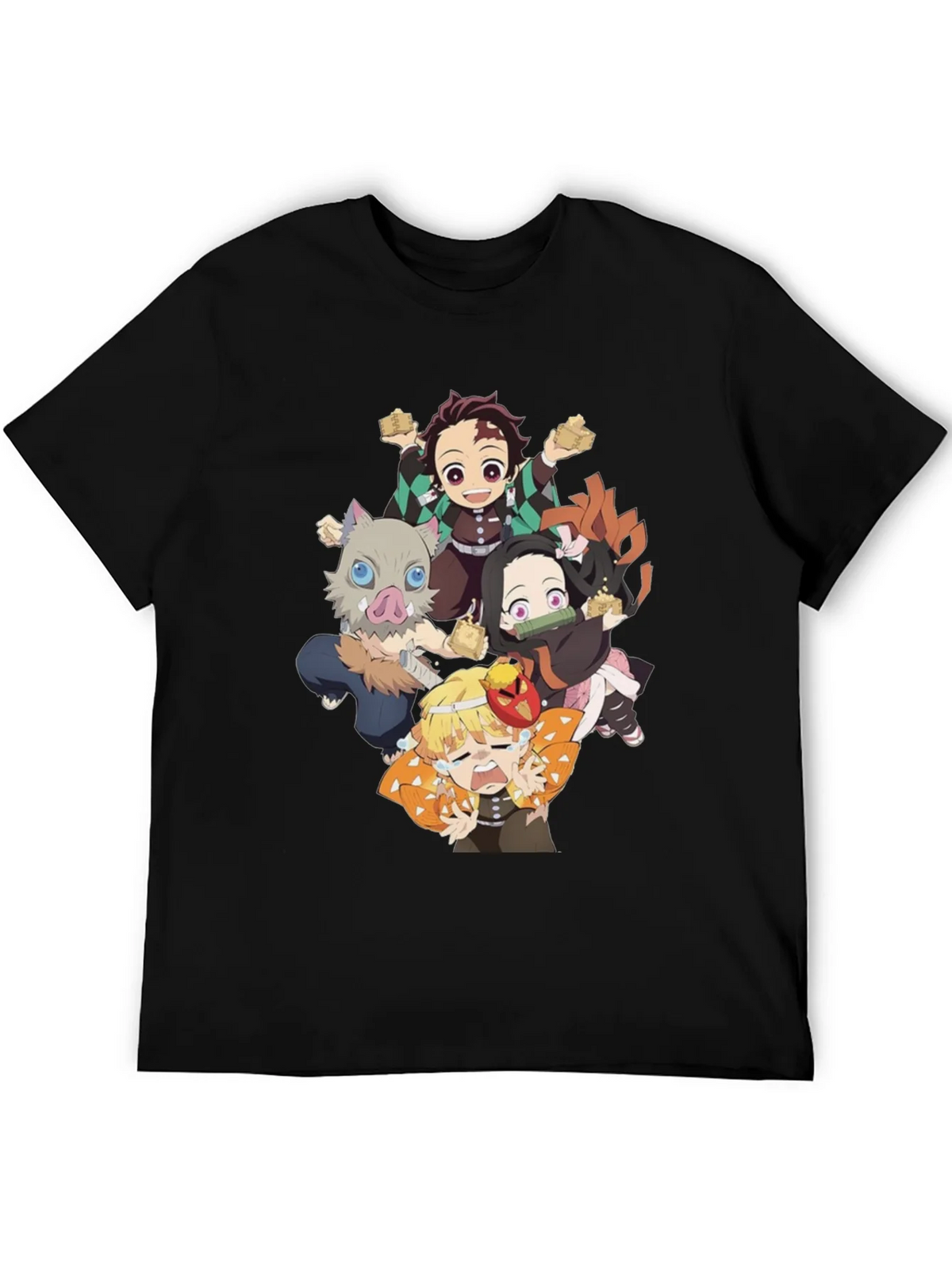Anime Character Graphic Print Black T-Shirt product image 5