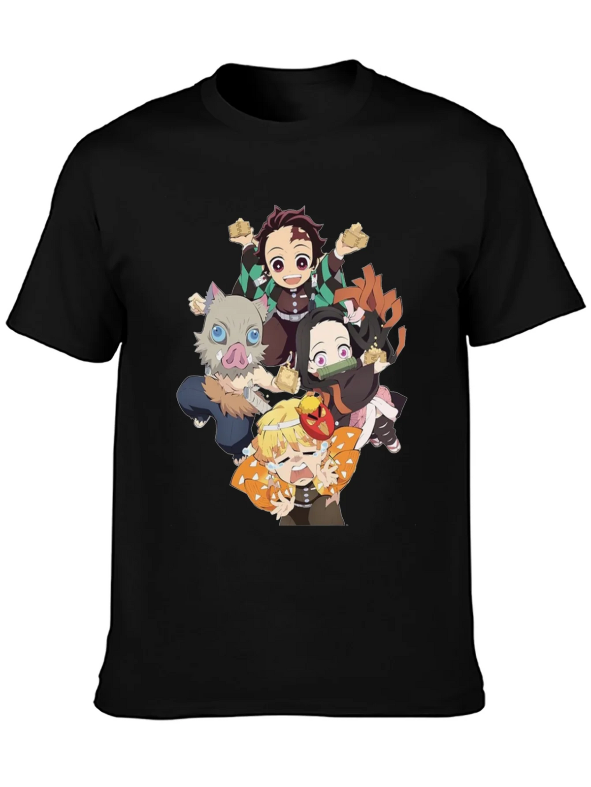 Anime Character Graphic Print Black T-Shirt product image 3