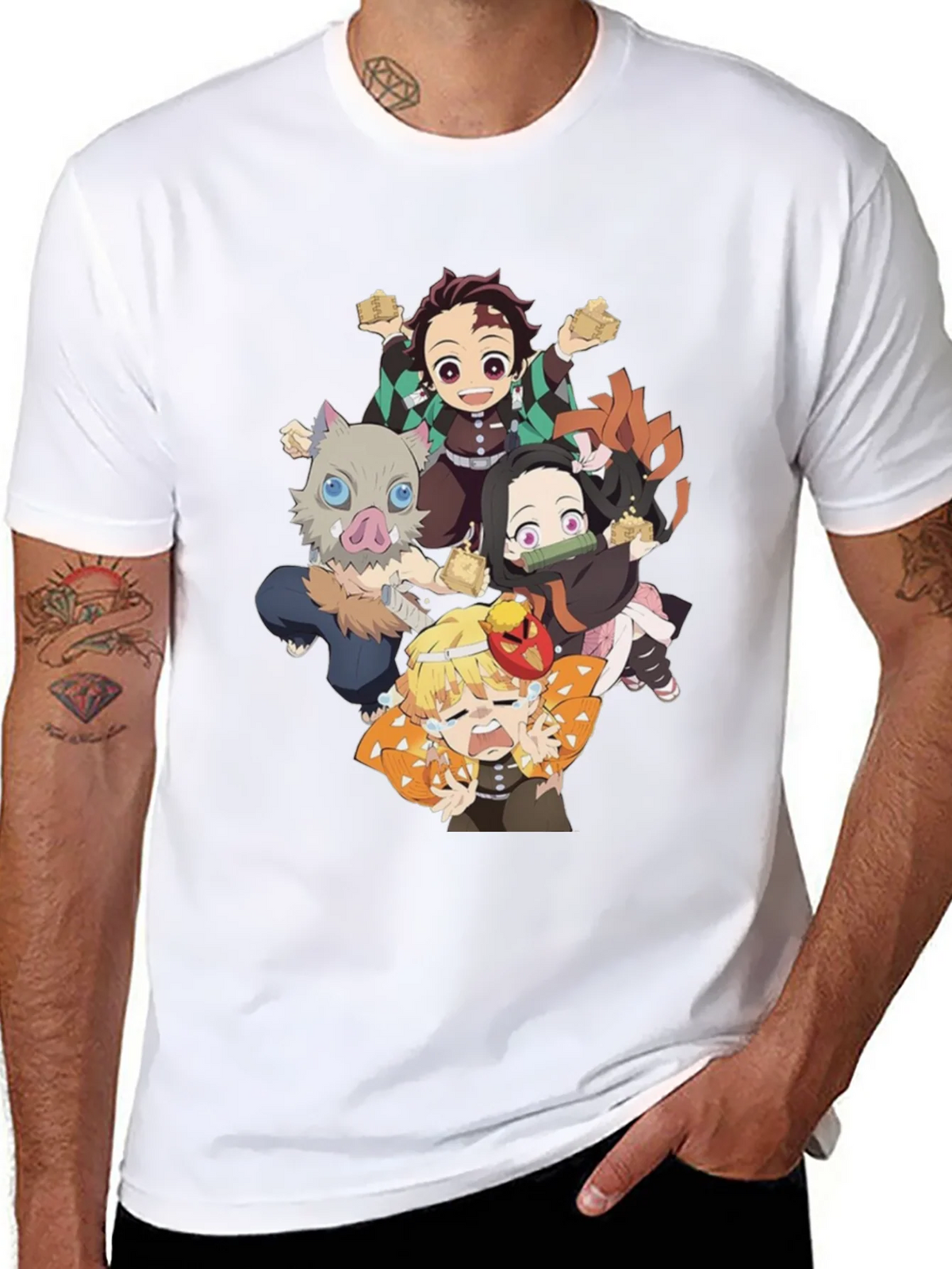Anime Character Graphic Print Black T-Shirt product image 7