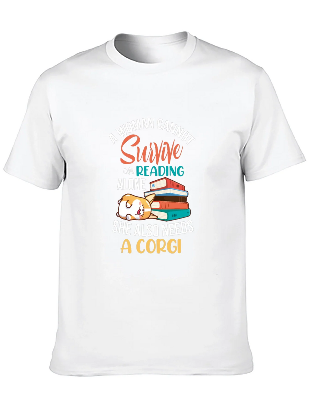 Corgi and Books Womens Graphic Tee product image 9