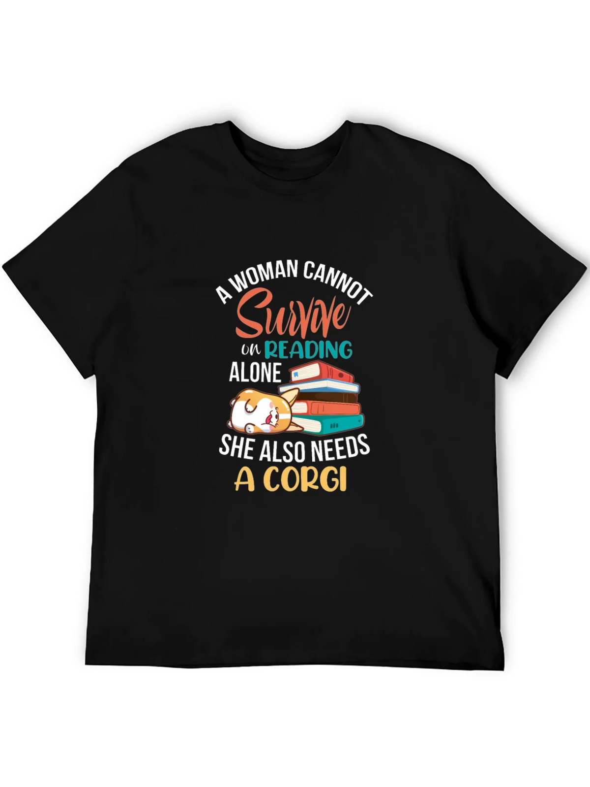 Corgi and Books Womens Graphic Tee product image 5