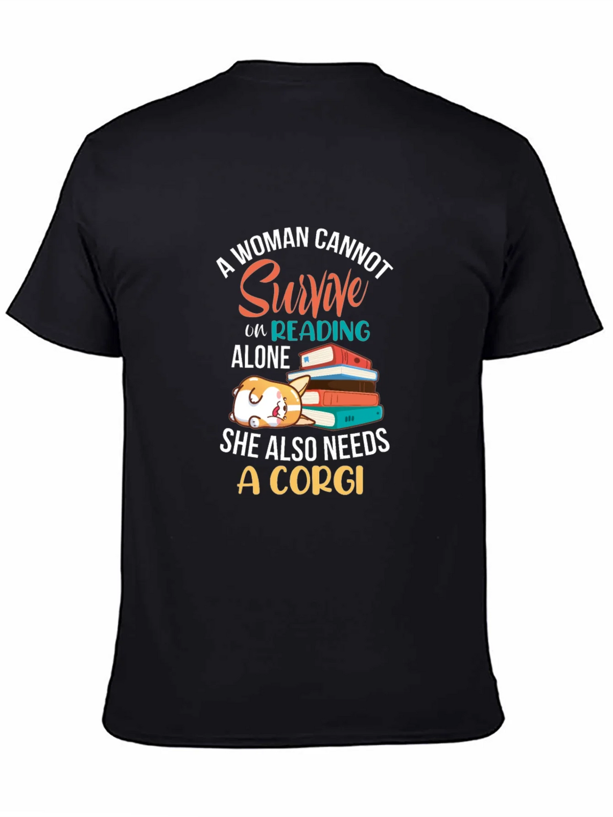 Corgi and Books Womens Graphic Tee product image 4