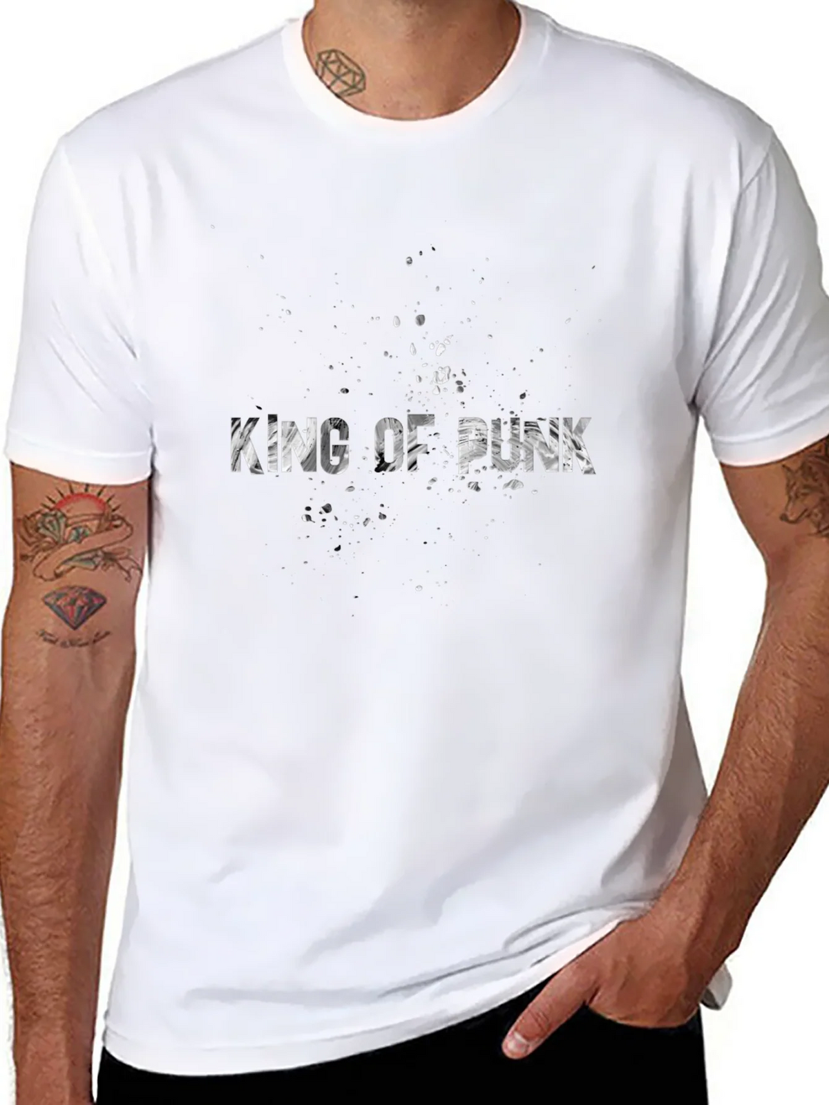 King Of Punk Black Graphic Tee product image 7