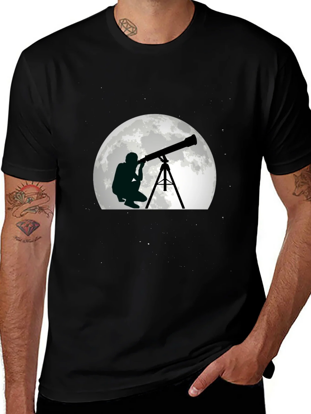 Telescope Stargazer Graphic T-Shirt product image 1