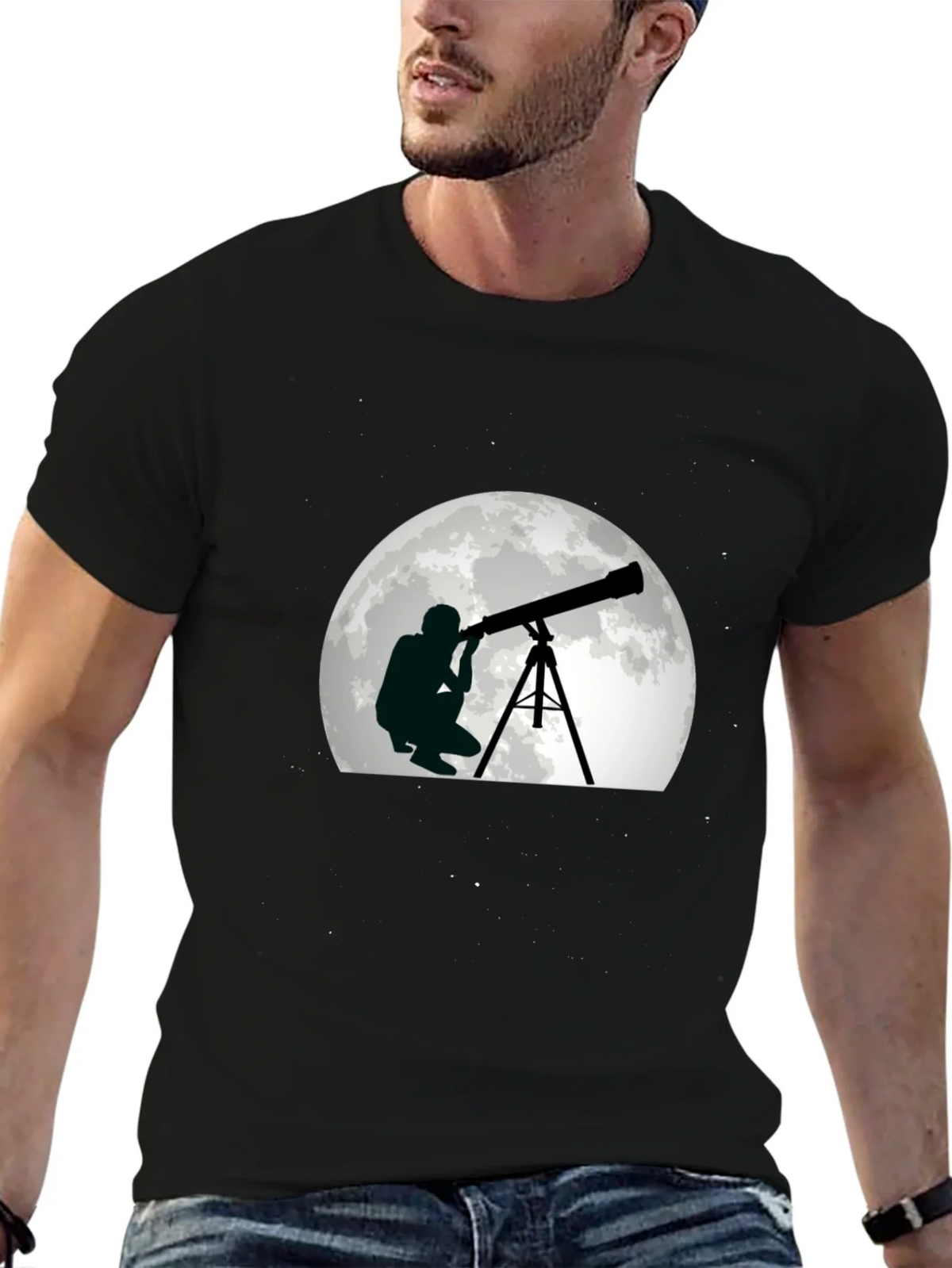 Telescope Stargazer Graphic T-Shirt product image 6