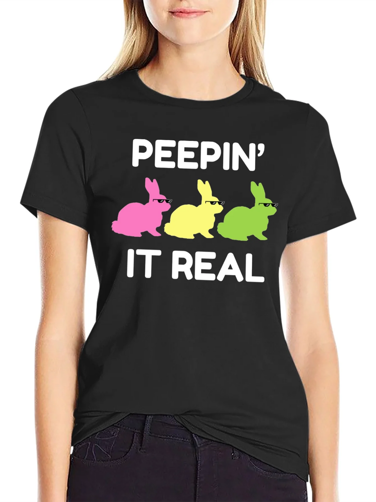Peepin It Real Easter Bunny T-Shirt product image 2