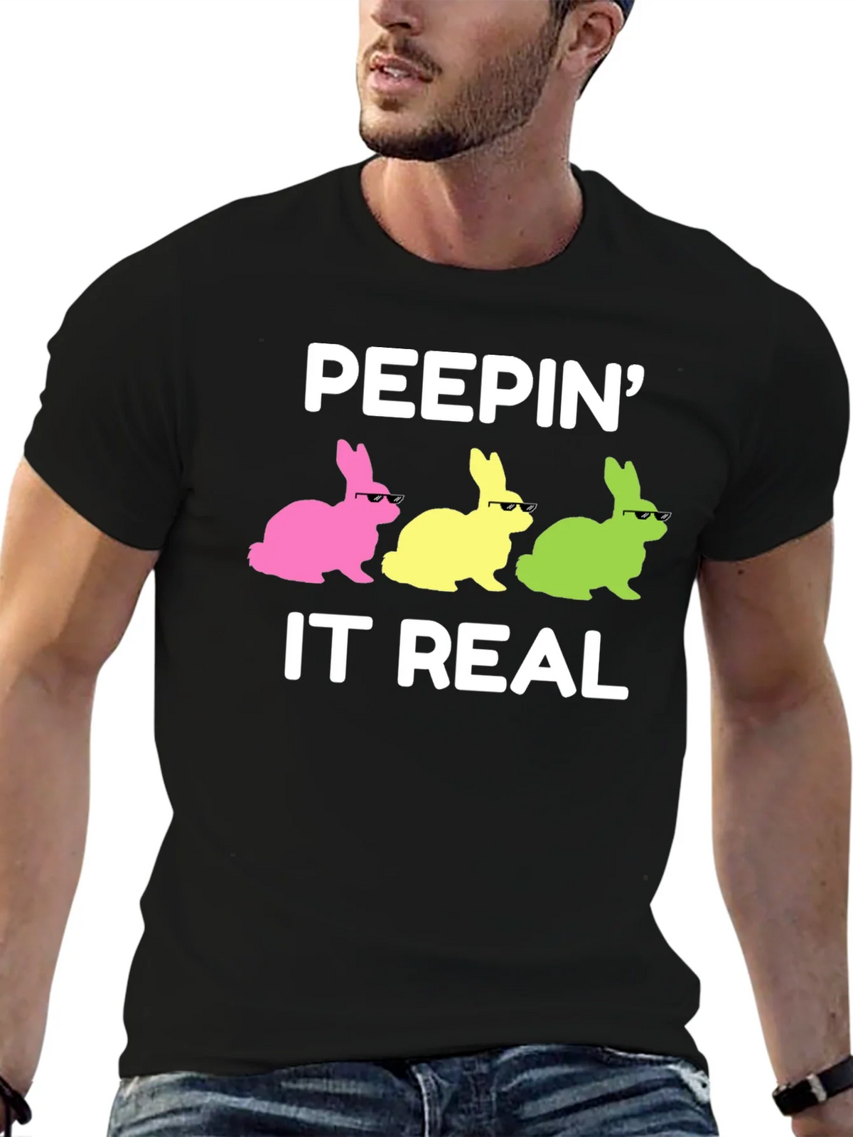 Peepin It Real Easter Bunny T-Shirt product image 6