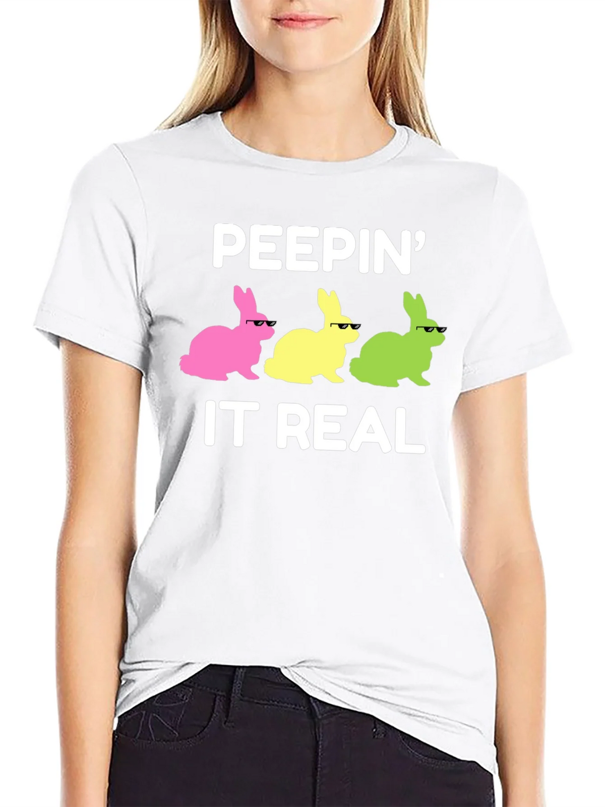 Peepin It Real Easter Bunny T-Shirt product image 8