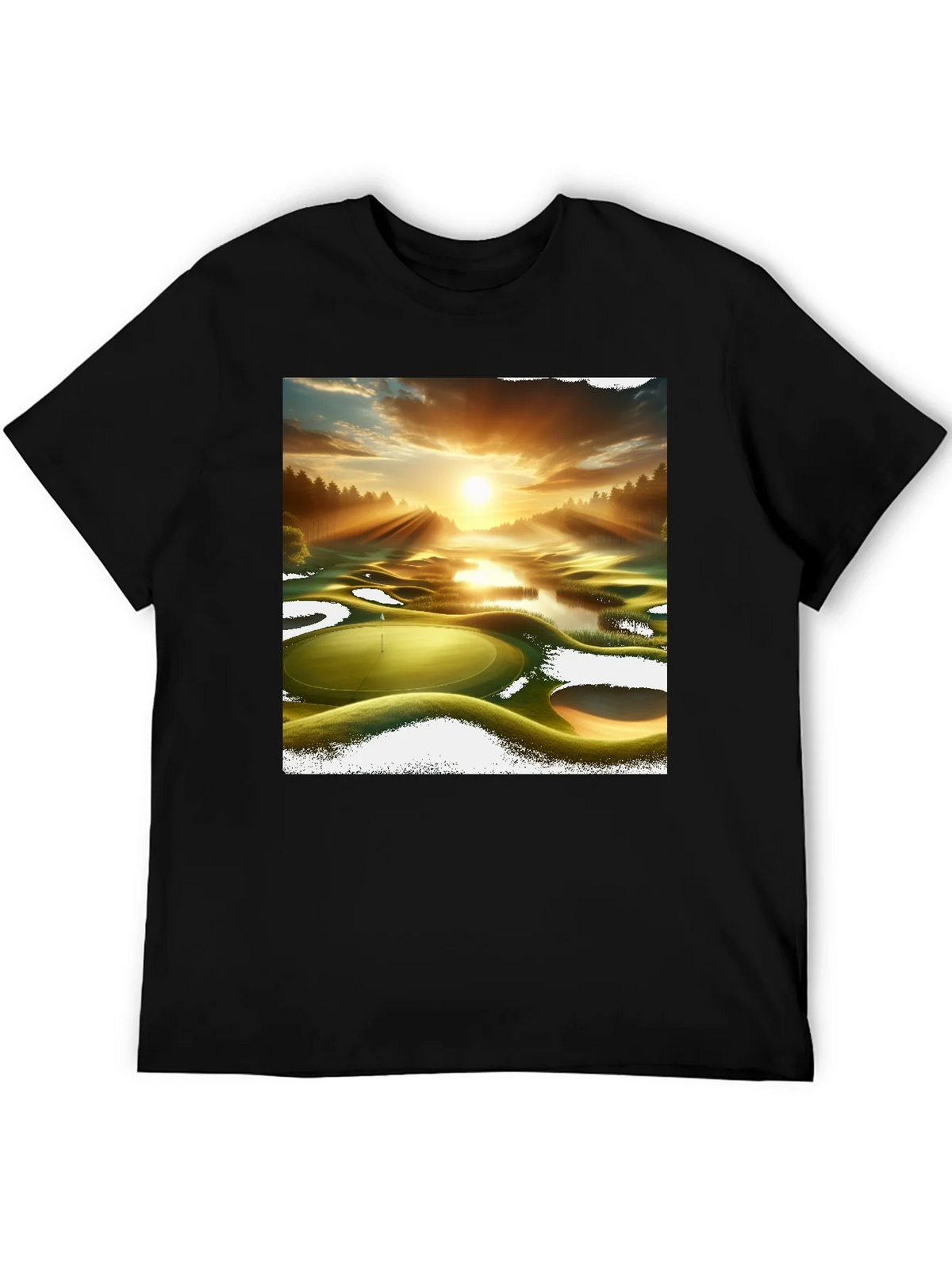 Golf Course Sunset Graphic Tee - Stylish and Comfortable product image 5