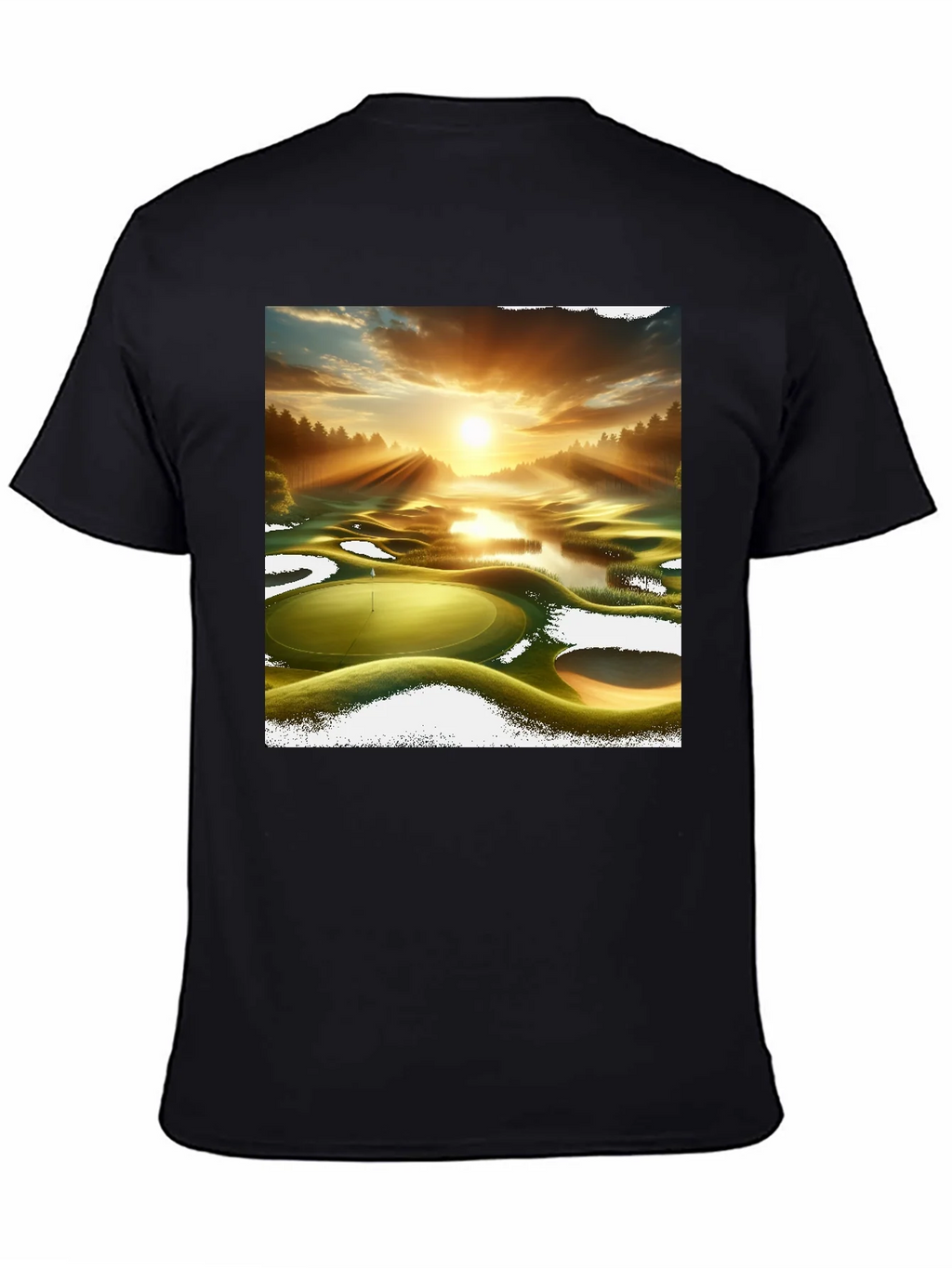 Golf Course Sunset Graphic Tee - Stylish and Comfortable product image 4