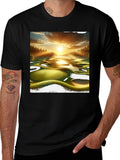 Golf Course Sunset Graphic Tee - Stylish and Comfortable product image 1