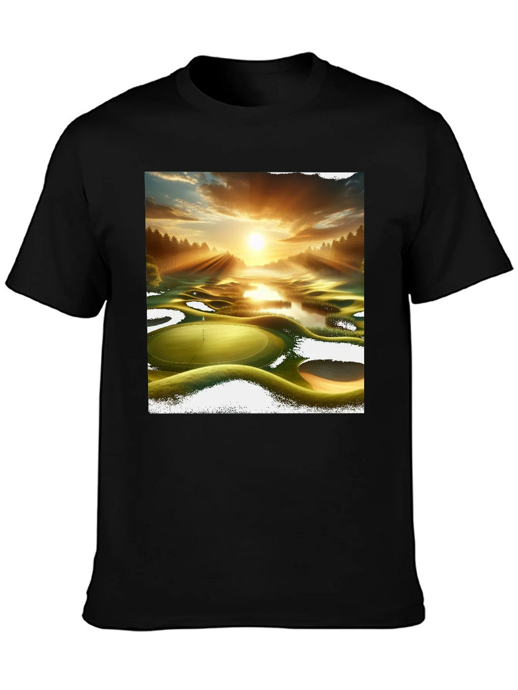 Golf Course Sunset Graphic Tee - Stylish and Comfortable product image 3