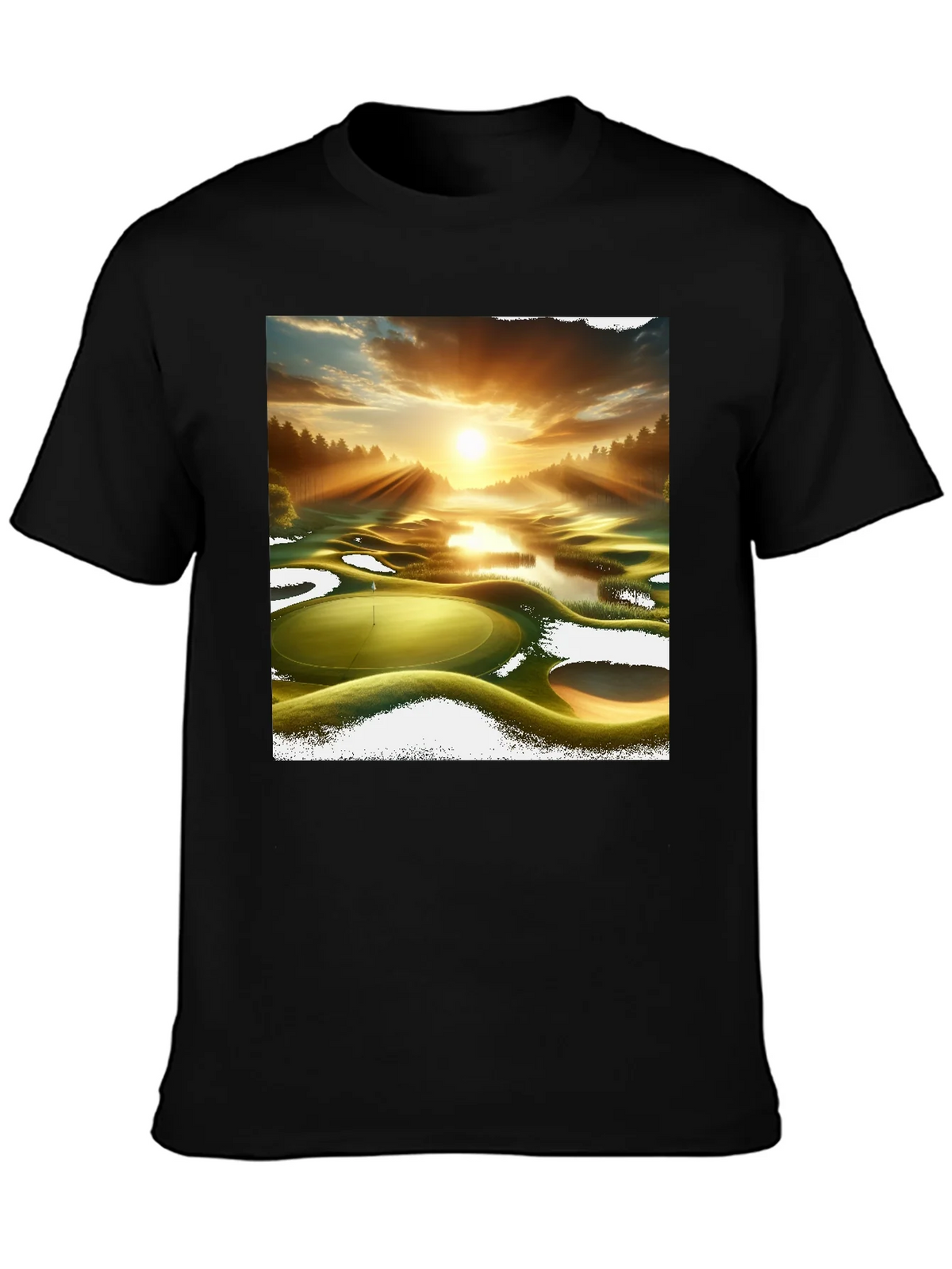 Golf Course Sunset Graphic Tee - Stylish and Comfortable product image 3