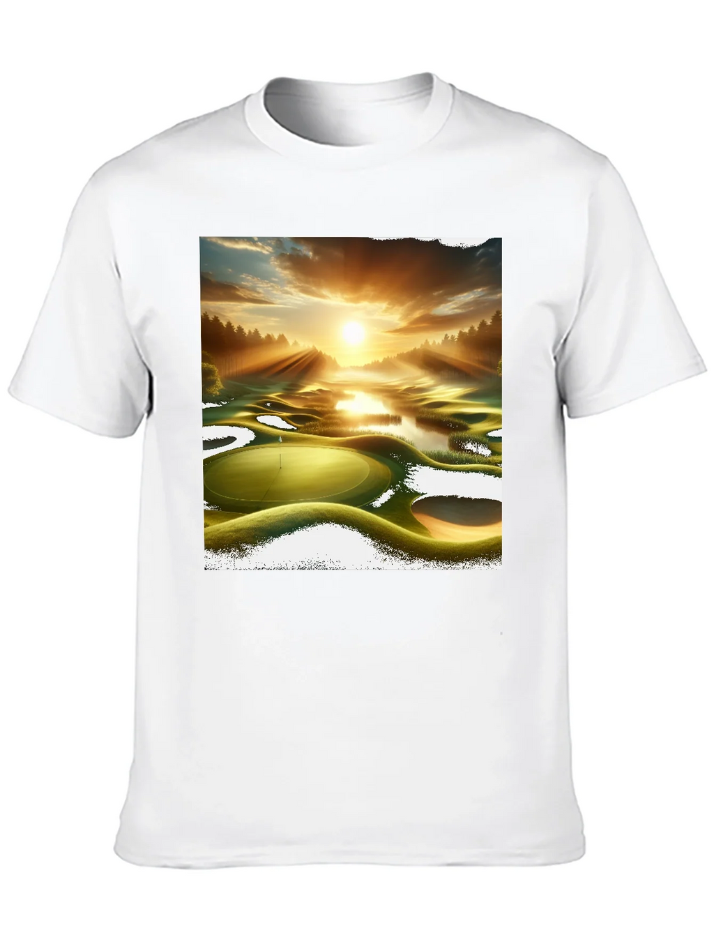 Golf Course Sunset Graphic Tee - Stylish and Comfortable product image 9