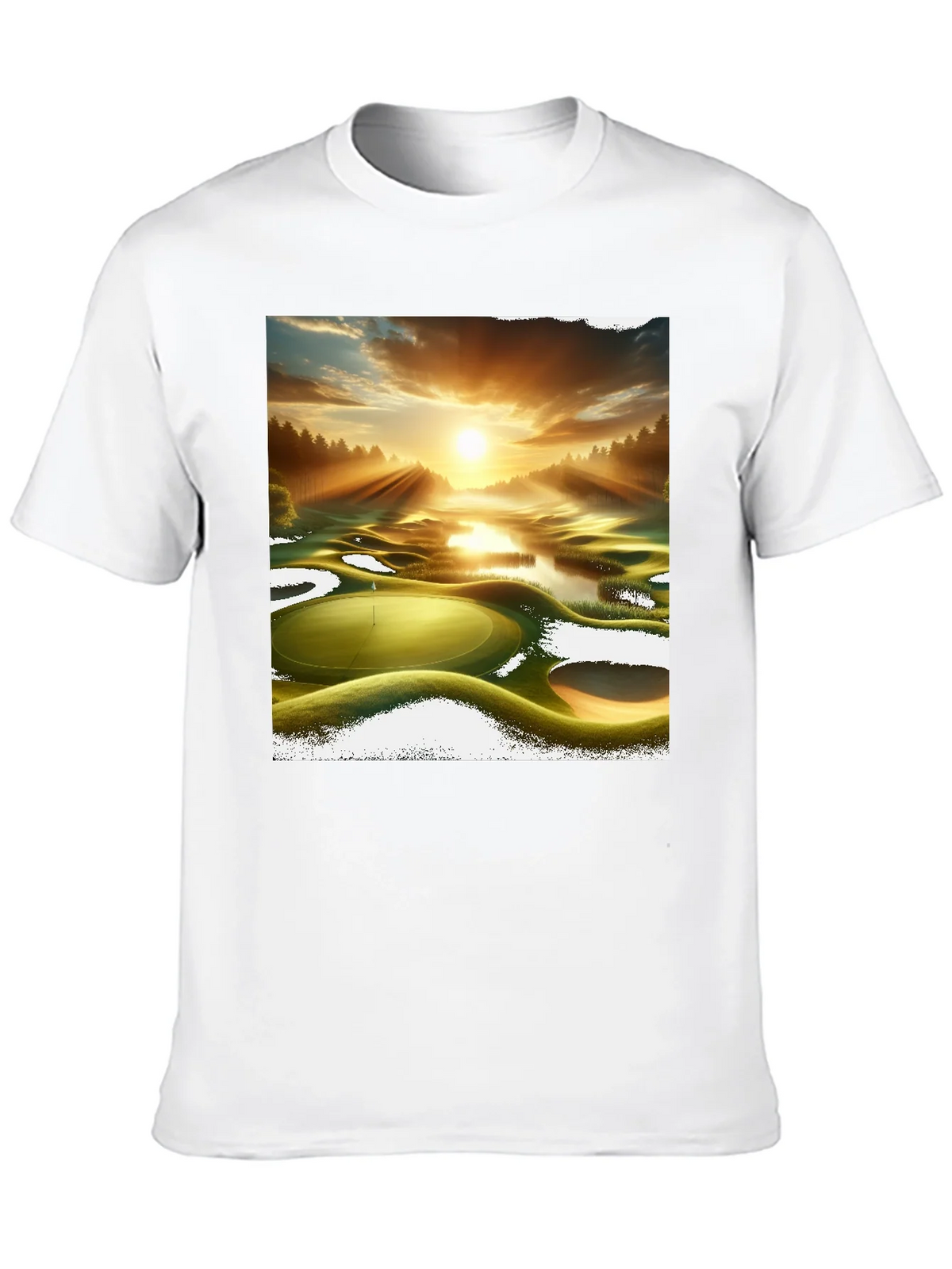Golf Course Sunset Graphic Tee - Stylish and Comfortable product image 9