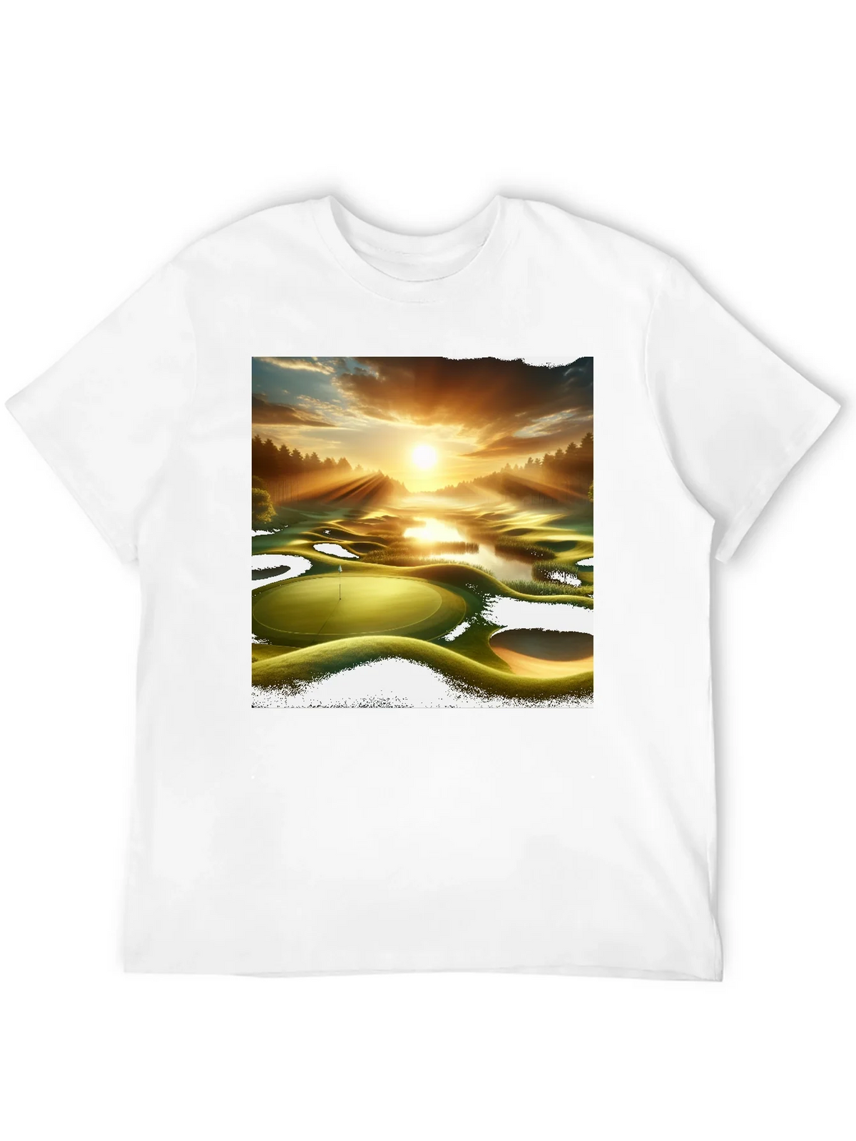Golf Course Sunset Graphic Tee - Stylish and Comfortable product image 11