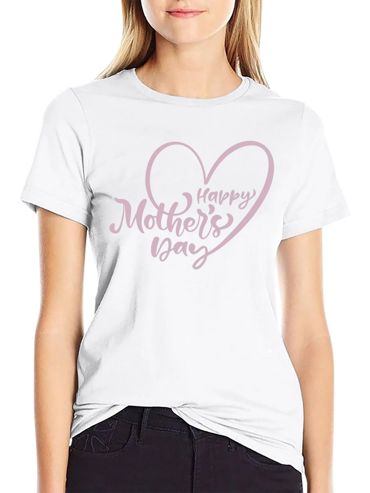 Happy Mothers Day T-Shirt Heart Graphic Tee product image 8