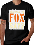 What Does the Fox Say? Black Graphic T-Shirt product image 1
