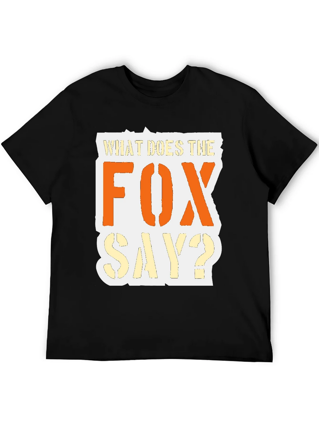 What Does the Fox Say? Black Graphic T-Shirt product image 5