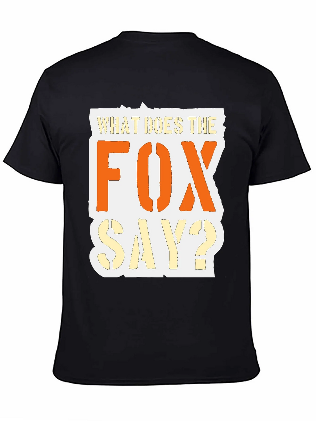 What Does the Fox Say? Black Graphic T-Shirt product image 4
