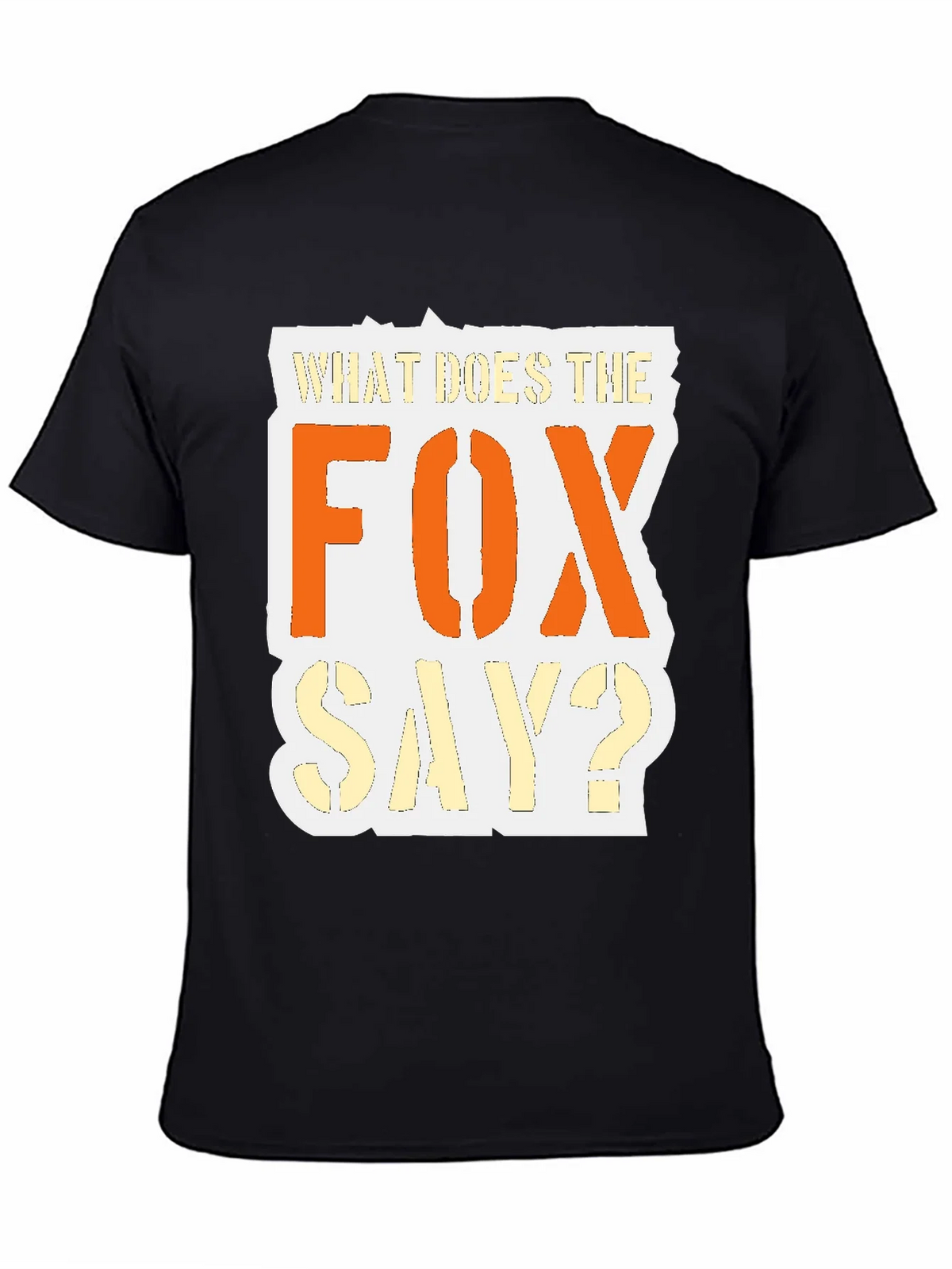 What Does the Fox Say? Black Graphic T-Shirt product image 4