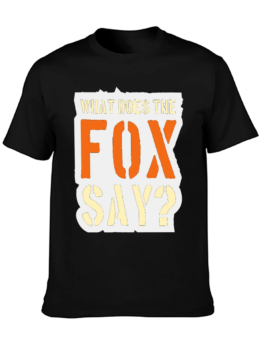 What Does the Fox Say? Black Graphic T-Shirt product image 3