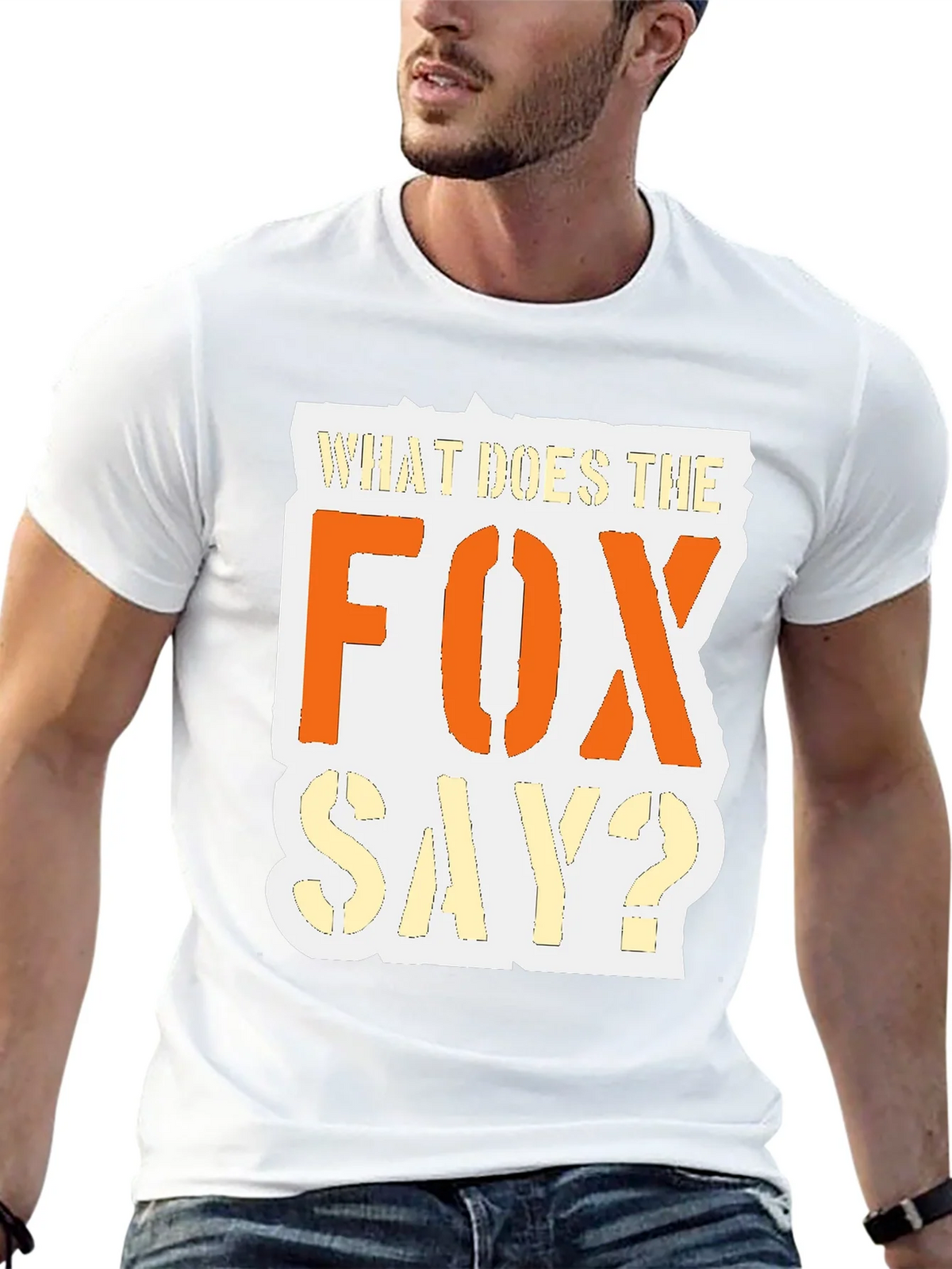 What Does the Fox Say? Black Graphic T-Shirt product image 12