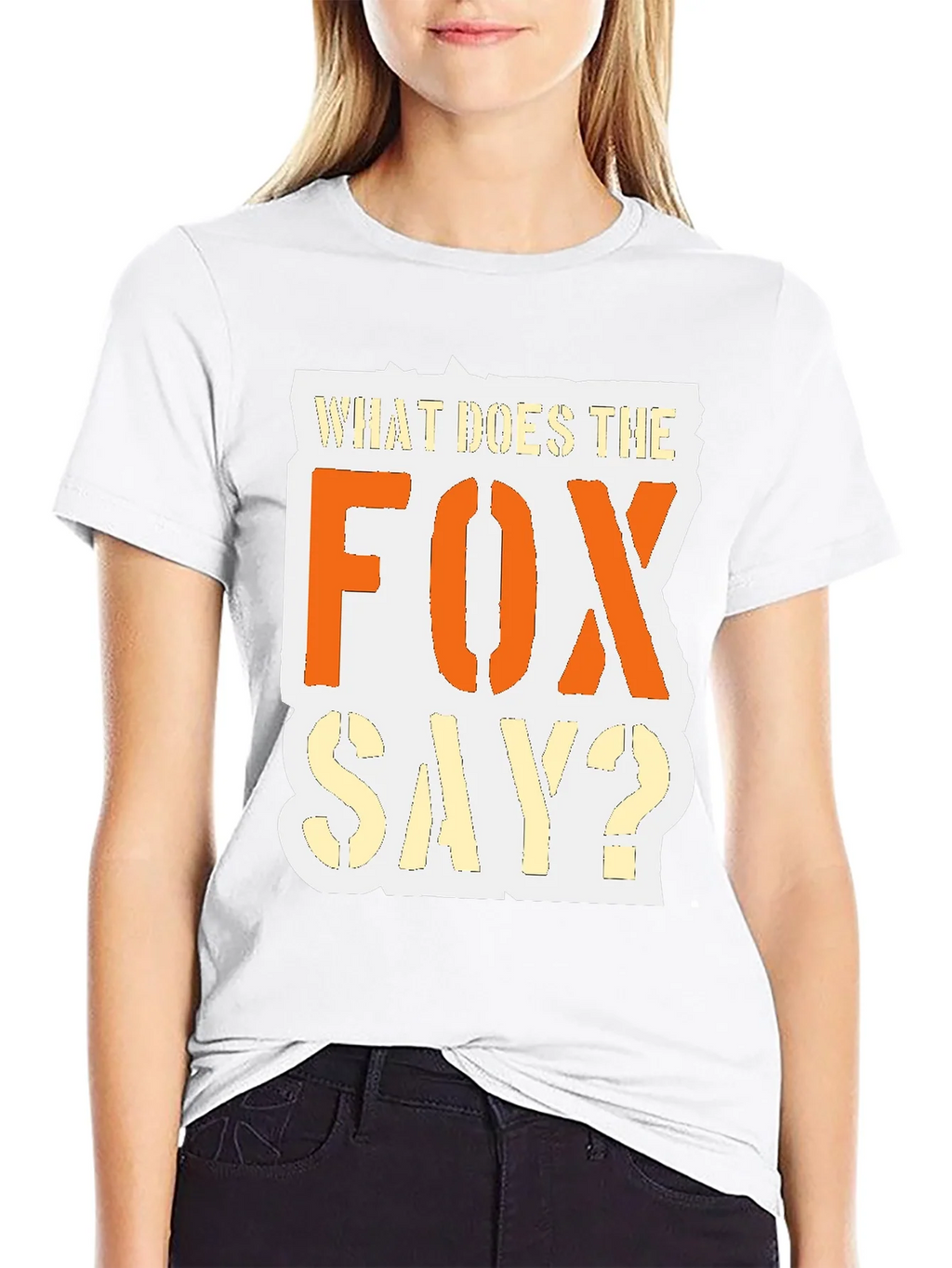 What Does the Fox Say? Black Graphic T-Shirt product image 8