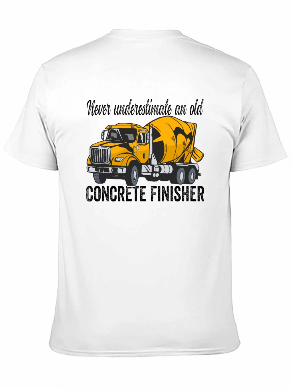 Concrete Finisher T-Shirt - Yellow Truck Graphic Tee product image 10