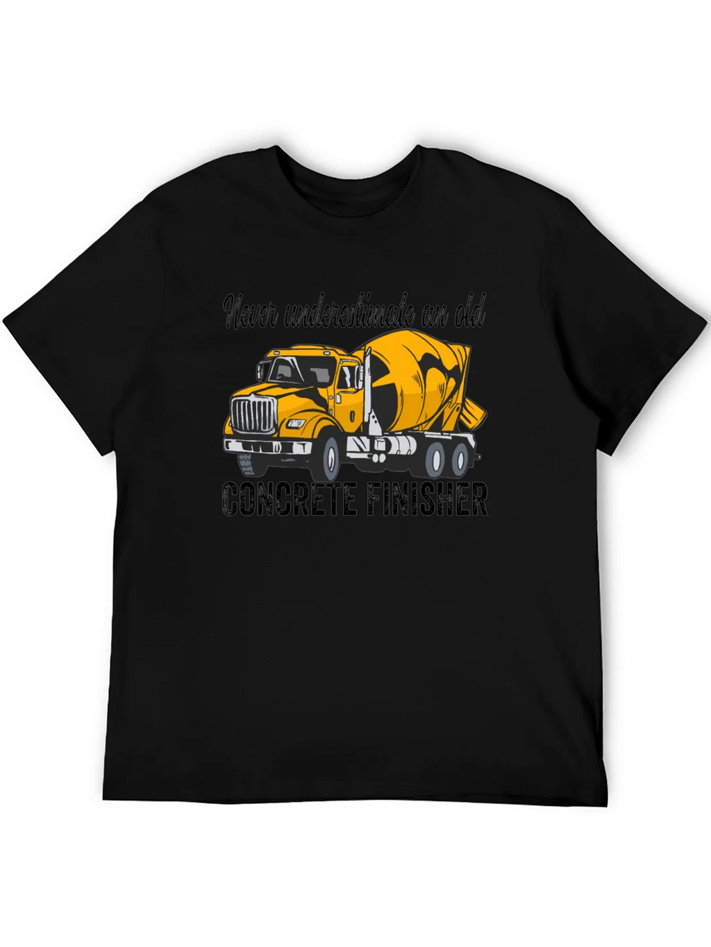 Concrete Finisher T-Shirt - Yellow Truck Graphic Tee product image 5