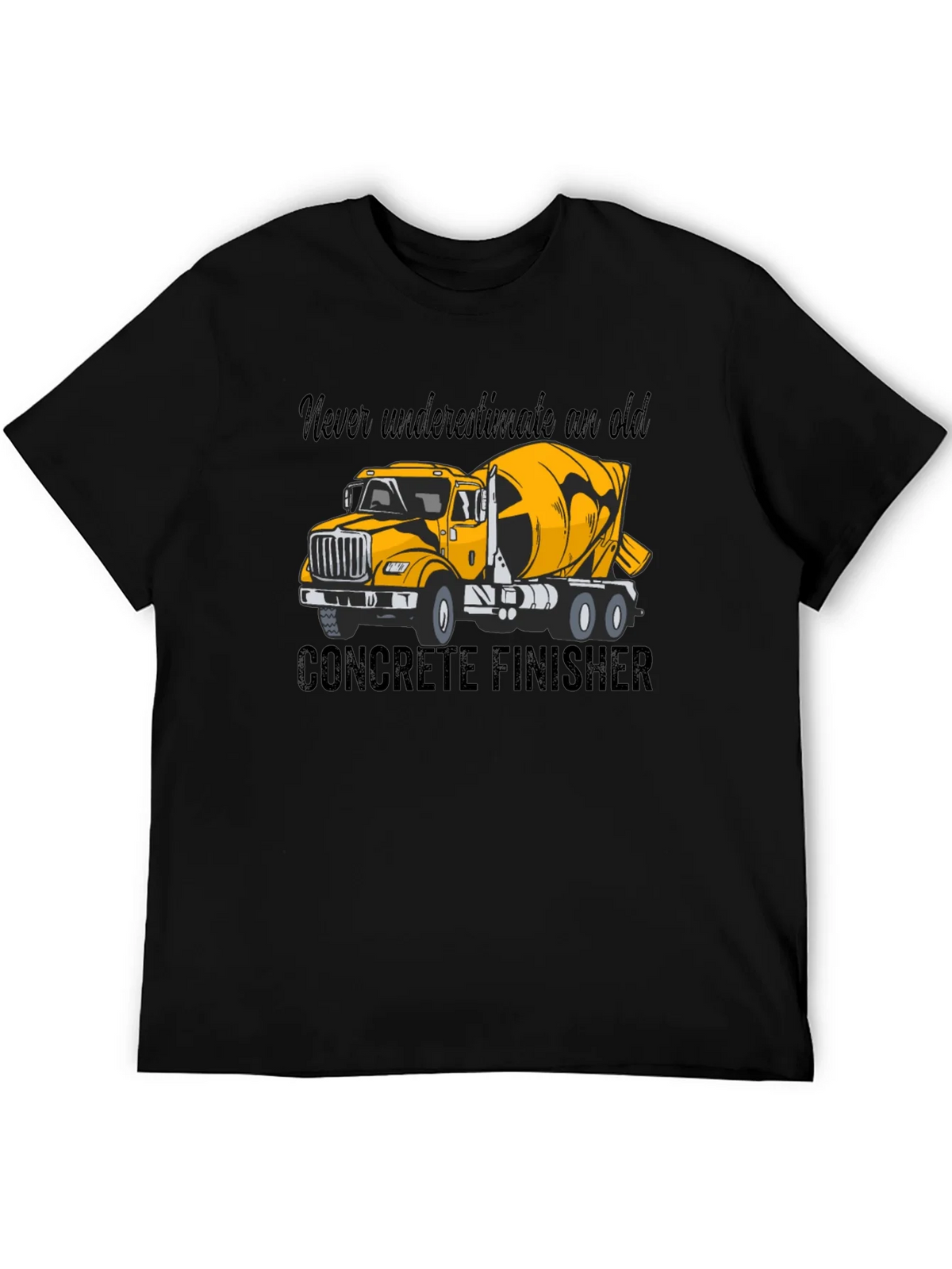 Concrete Finisher T-Shirt - Yellow Truck Graphic Tee product image 5