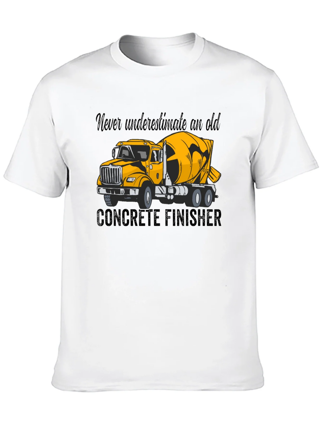 Concrete Finisher T-Shirt - Yellow Truck Graphic Tee product image 9