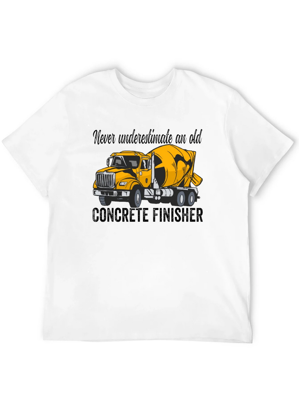 Concrete Finisher T-Shirt - Yellow Truck Graphic Tee product image 11