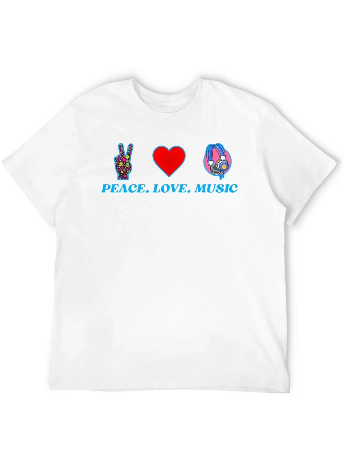 Peace Love Music Graphic T-Shirt - Black product image 11