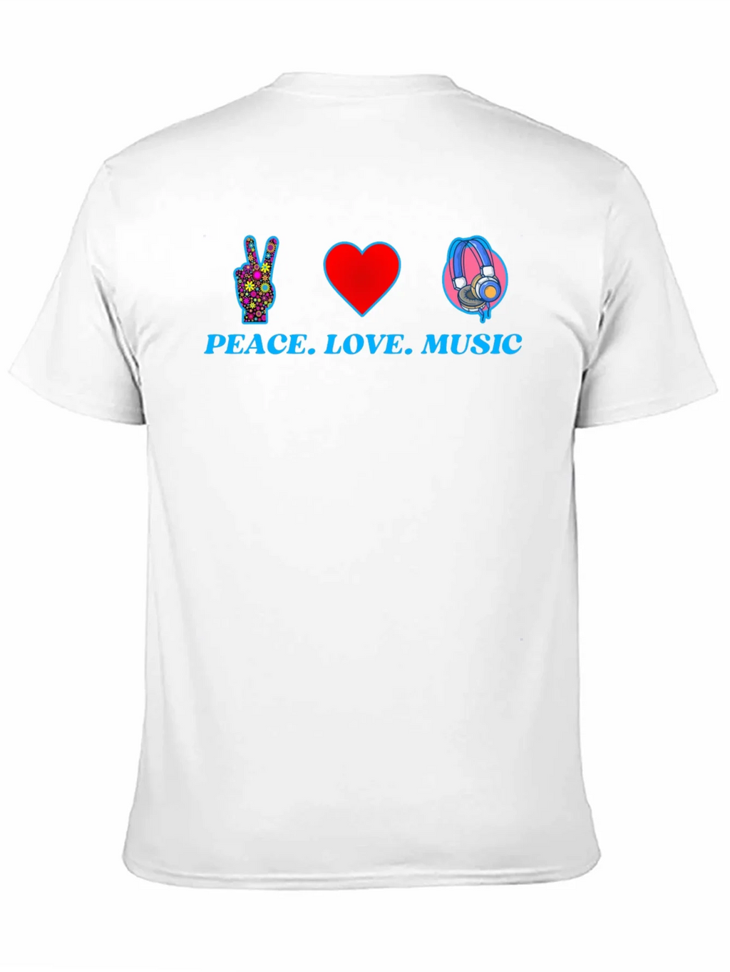 Peace Love Music Graphic T-Shirt - Black product image 10